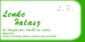 lenke halasz business card